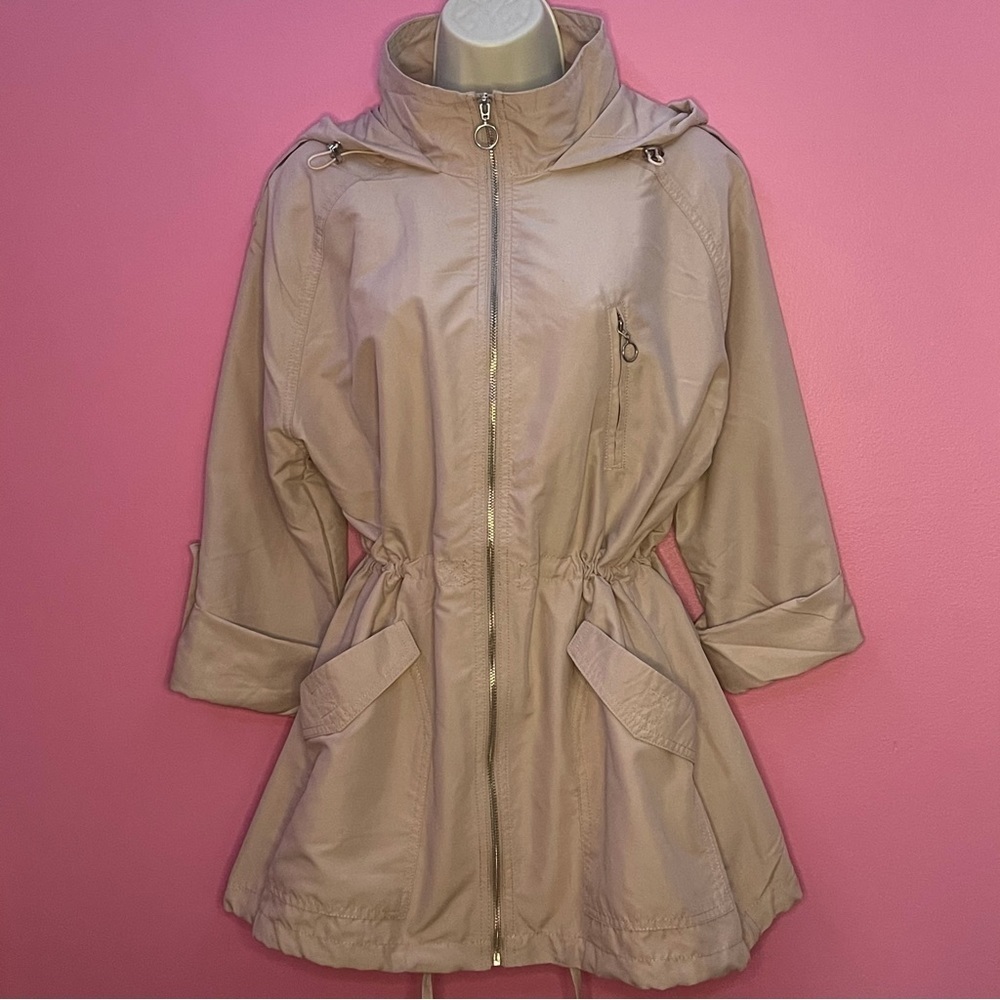 Lightweight Hooded Zip-Up Jacket - Mauve - Size Large - Picture 4 of 12